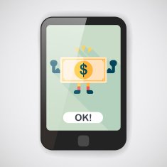 shopping money cash flat icon with long shadow eps10