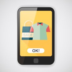 shopping clothes flat icon with long shadow eps10 N2
