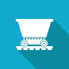 Vetor color flat trolley icon Epswhite flat0 N2