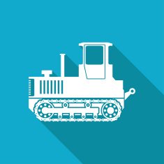 Vector color flat heavy machine icon N6