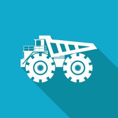 Vector color flat heavy machine icon N7
