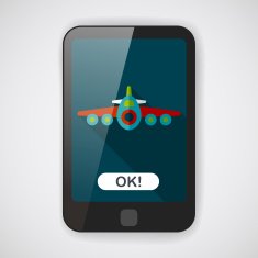 Transportation airplane flat icon with long shadow eps10 N5