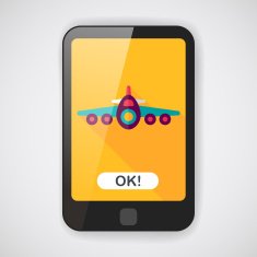 Transportation airplane flat icon with long shadow eps10 N7