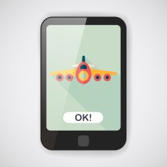 Transportation airplane flat icon with long shadow eps10 N8