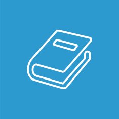 book outline icon isolated white on the blue background
