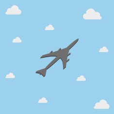 icon plane in the clouds