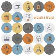 business and finance icon set N40