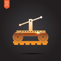 Vetor color flat trolley icon Epsgold0