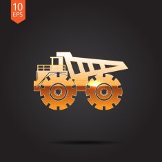 Vector color flat heavy machine icon N11