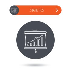 Statistic icon Presentation board sign N13