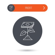 Profit icon Money savings sign N6