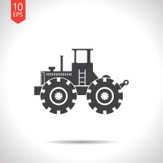 Vector color flat heavy machine icon N13