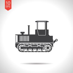 Vector color flat heavy machine icon N14