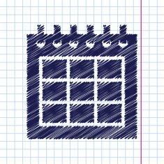 Vector calendar icon Epshand drawn0