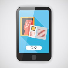 Postcard flat icon with long shadow N3