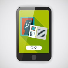 Postcard flat icon with long shadow N4