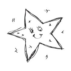 Simple doodle of a star N4
