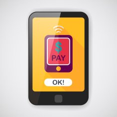 online cell phone shopping flat icon with long shadow eps10 N2