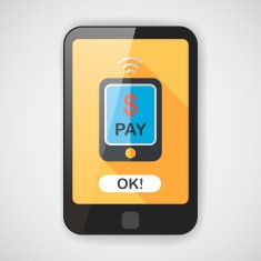 online cell phone shopping flat icon with long shadow eps10 N3