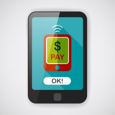 online cell phone shopping flat icon with long shadow eps10 N4