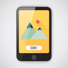 Mountain tourist flat icon with long shadow