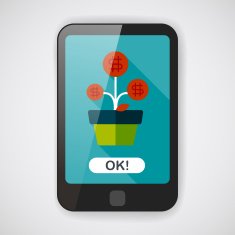 Money tree flat icon with long shadow eps10