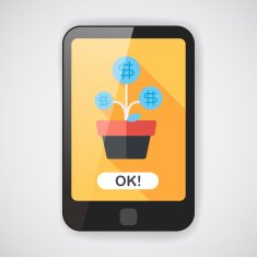 Money tree flat icon with long shadow eps10 N2