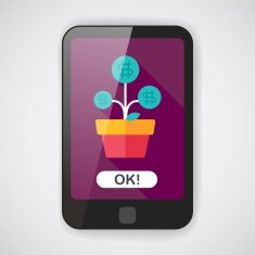 Money tree flat icon with long shadow eps10 N3