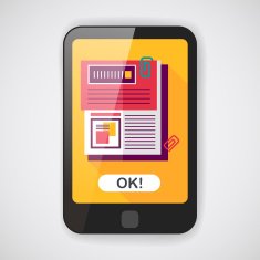 Document flat icon with long shadow eps10 N2