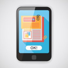 Document flat icon with long shadow eps10 N3