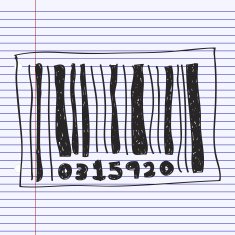 Simple doodle of a barcode