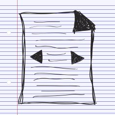 Simple doodle of a page N5