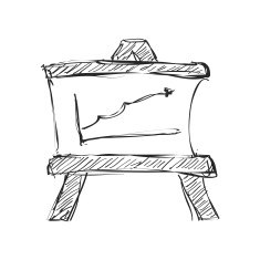 Simple doodle of a blackboard N2