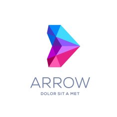 Abstract business icon design template with arrow N26