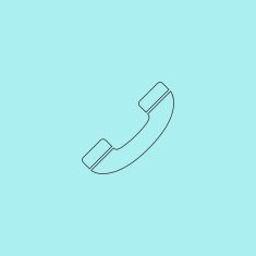 telephone handset icon vector