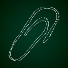Simple doodle of a paperclip