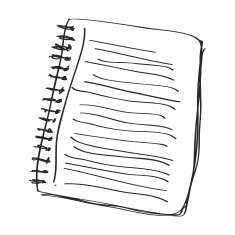 Simple doodle of a notebook N3