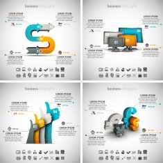 4 in 1 Business Infographics N2