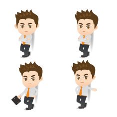 Success Business man lean something