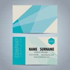 Clean simple modern business card template N10