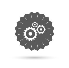 Cog settings sign icon Cogwheel gear symbol N4