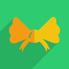 Flat icons modern design with shadow of bow