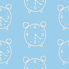 Clock doodle pattern
