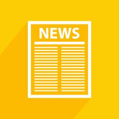 Newspaper icon with shadow Vector illustration