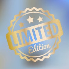 Limited Edition rubber stamp gold on a bokeh background N2