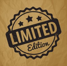 Limited Edition rubber stamp award vector black