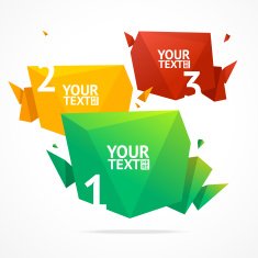 Abstract Geometric Option Banner Vector