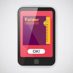 folder flat icon with long shadow eps10 N2