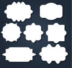 Abstract wavy shape sticker design N2