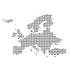 Detailed map of Europe in the dot Vector illustration